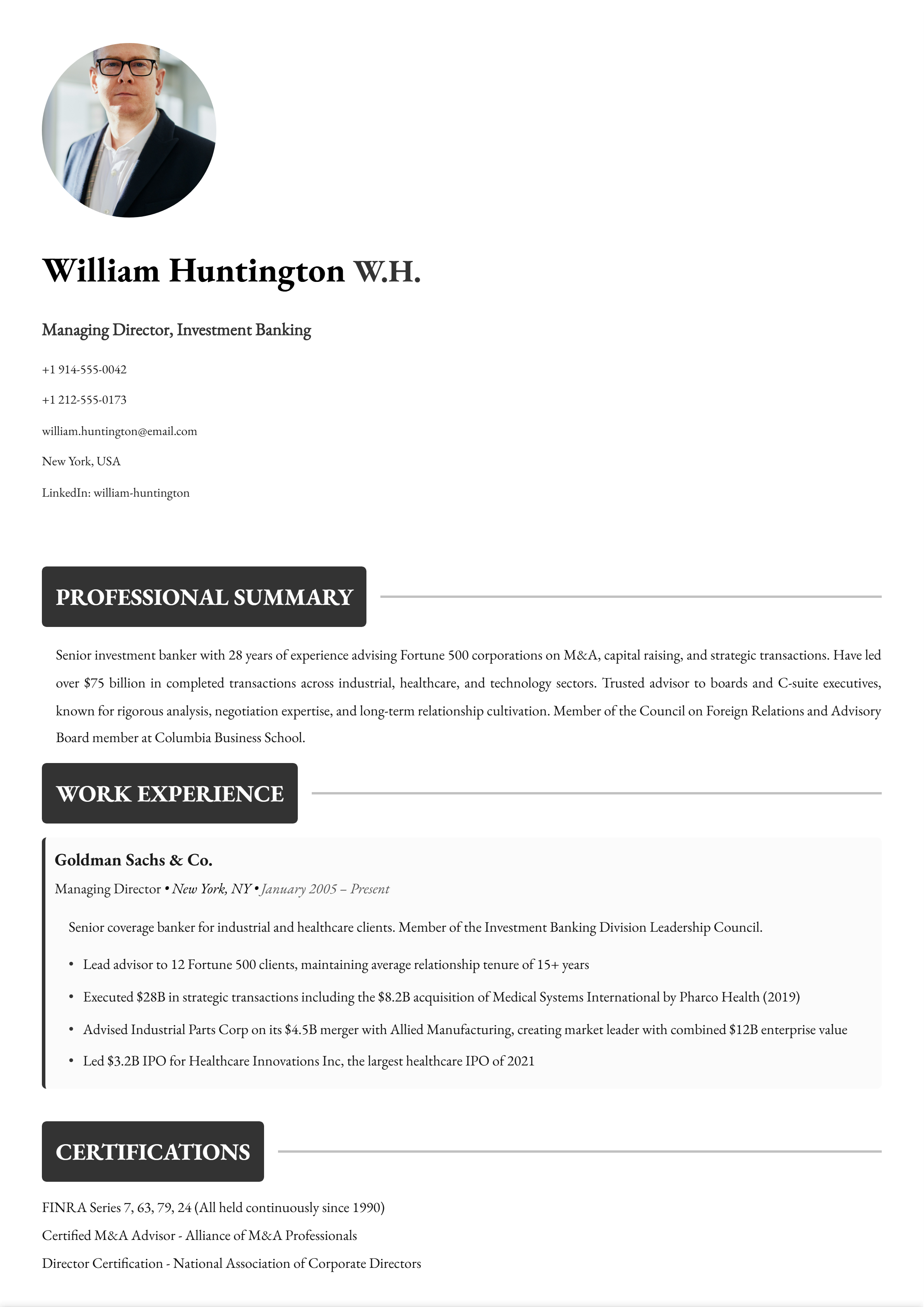 Resume being reviewed